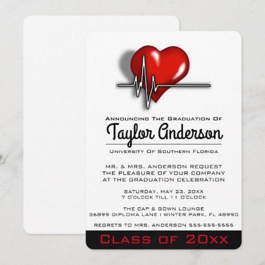 Aankondiging Afstuderen Trendy Medical School (Voorkant / Achterkant)