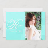 Aankondiging Afstuderen Turquoise Color Block (Voorkant)