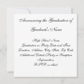 Aankondiging afstuderen, uitnodiging Burgandy (Achterkant)