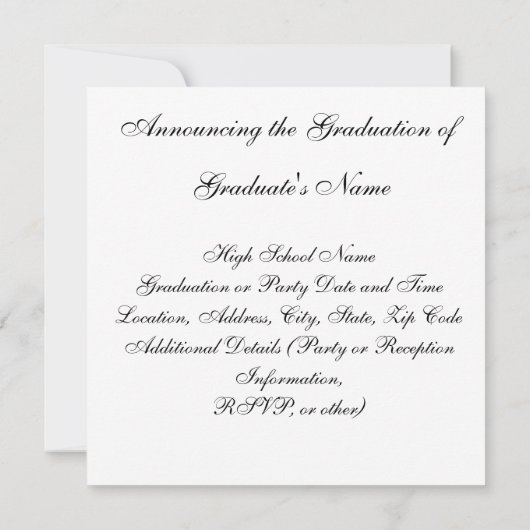 Aankondiging afstuderen, uitnodiging Burgandy (Achterkant)