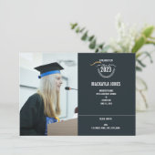Aankondiging afstuderen/Uitnodiging Kaart (Staand voorkant)