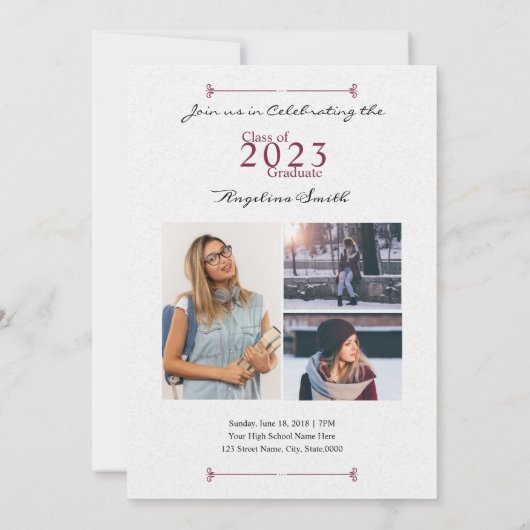 Aankondiging afstuderen/Uitnodiging Kaart (Achterkant)