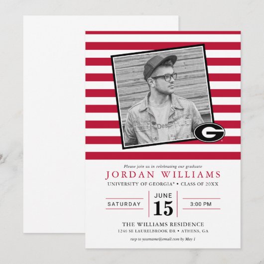 Aankondiging Afstuderen Univeristy of Georgia (Voorkant / Achterkant)
