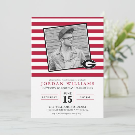 Aankondiging afstuderen Universiteit van Georgia (Staand voorkant)