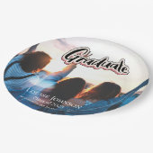 Aankondiging afstuderen van 2023 papieren bordje (Gekanteld)