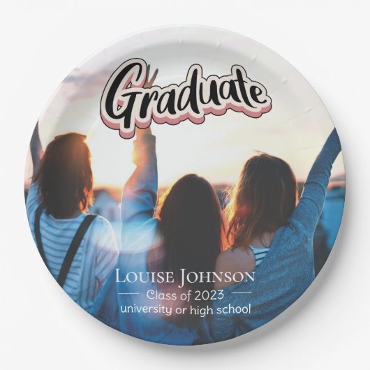 Aankondiging afstuderen van 2023 papieren bordje (Voorkant)