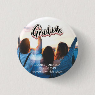 Aankondiging afstuderen van 2023 ronde button 3,2 cm