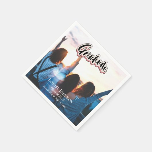 Aankondiging afstuderen van 2023 servet (Hoek)