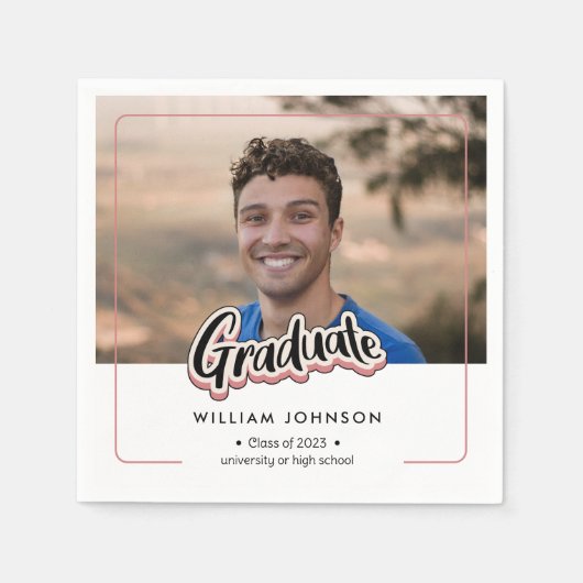 Aankondiging afstuderen van 2023 servet (Voorkant)