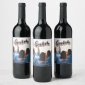 Aankondiging afstuderen van 2023 wijn etiket (Flessen)