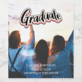 Aankondiging afstuderen van 2023 wijn etiket (Enkel label)