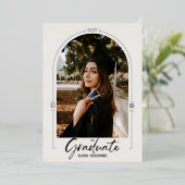 Aankondiging Afstuderen van Arch Silv Folie Uitnod (Staand Voorkant)