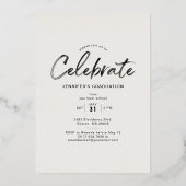 Aankondiging Afstuderen van Arch Silv Folie Uitnod (Achterkant)