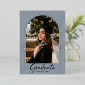 Aankondiging Afstuderen van Arch Silv Folie Uitnod (Staand Voorkant)