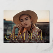 Aankondiging Afstuderen van de Moderne Gold Foil F (Voorkant)