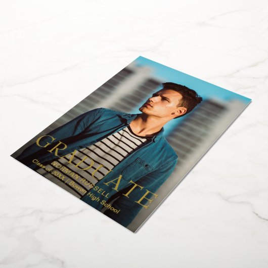 Aankondiging Afstuderen van de moderne goudfoto va (Gedraaid)