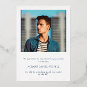 Aankondiging Afstuderen van de moderne goudfoto va (Achterkant)