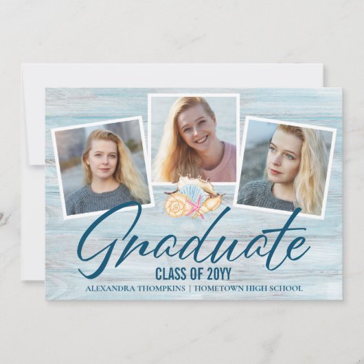 Aankondiging Afstuderen van modern 3-fotobatenthem (Voorkant)