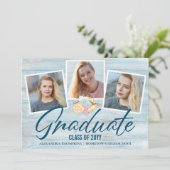 Aankondiging Afstuderen van modern 3-fotobatenthem (Staand voorkant)