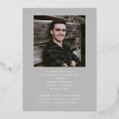 Aankondiging Afstuderen van Modern Boy Foto Gold F (Achterkant)