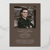 Aankondiging Afstuderen van Modern Boy Foto Gold F (Achterkant)