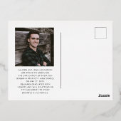 Aankondiging Afstuderen van Modern Boy Foto Gold F (Achterkant)