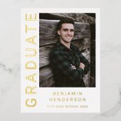 Aankondiging Afstuderen van Modern Boy Foto Gold F (Voorkant)