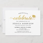 Aankondiging Afstuderen van modern Gold Script 202 (Achterkant)