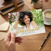 Aankondiging Afstuderen van modern Gold Script 202