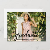 Aankondiging Afstuderen van modern script Foto (Voorkant / Achterkant)