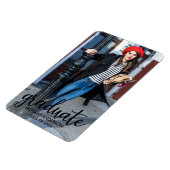 Aankondiging Afstuderen van modern script Foto Magneet (Linkerzijde)