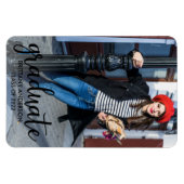 Aankondiging Afstuderen van modern script Foto Magneet (Horizontaal)