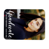 Aankondiging Afstuderen van modern script Foto Magneet (Horizontaal)