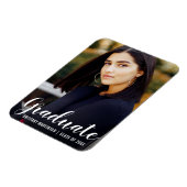 Aankondiging Afstuderen van modern script Foto Magneet (Linkerzijde)