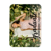 Aankondiging Afstuderen van modern script Foto Magneet (Verticaal)