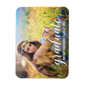 Aankondiging Afstuderen van modern script Foto Magneet (Verticaal)