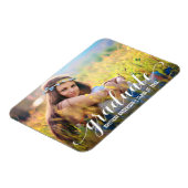 Aankondiging Afstuderen van modern script Foto Magneet (Linkerzijde)