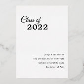 Aankondiging Afstuderen van opgeleide zwarte vrouw (Achterkant)