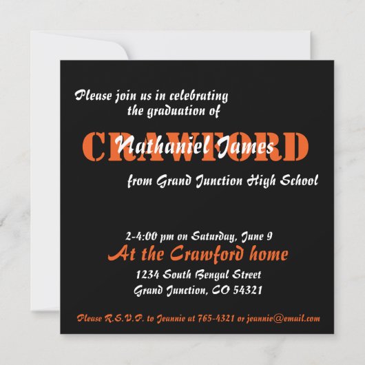 Aankondiging Afstuderen van tijgers (Achterkant)