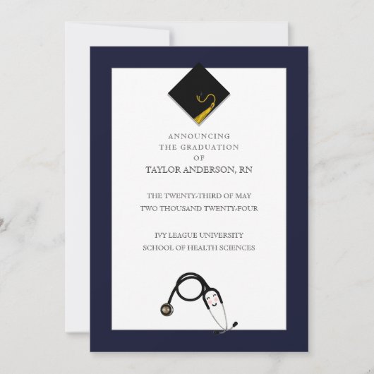 Aankondiging Afstuderen verpleegschool (Voorkant)