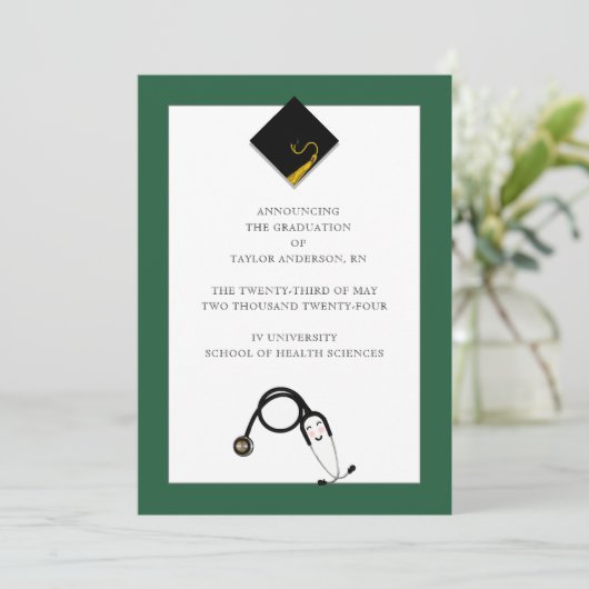 Aankondiging Afstuderen verpleegschool (Staand voorkant)