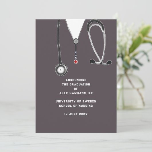 Aankondiging Afstuderen verpleegschool (Staand voorkant)