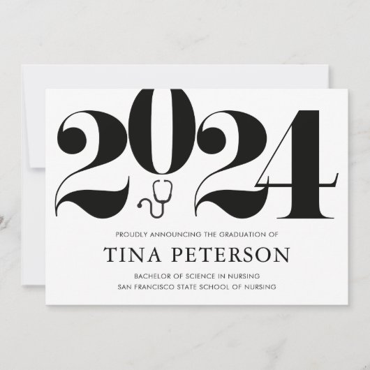 Aankondiging Afstuderen verpleegschool (Voorkant)