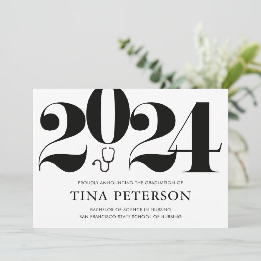 Aankondiging Afstuderen verpleegschool (Staand voorkant)