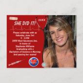 Aankondiging Afstuderen verpleegschool (Voorkant)