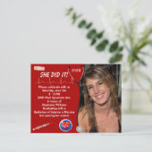 Aankondiging Afstuderen verpleegschool (Staand voorkant)