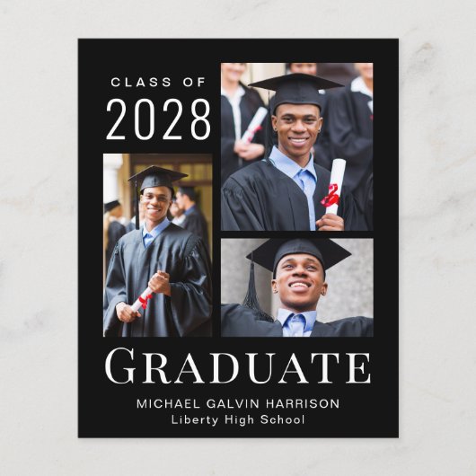 Aankondiging Afstuderen voor modern fotobudget - z (Voorkant)