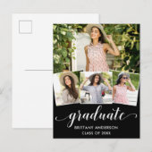 Aankondiging Afstuderen voor moderne fotokalligraf (Voorkant / Achterkant)