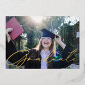 Aankondiging Afstuderen voor moderne Gold Calligra (Voorkant)