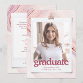 Aankondiging Afstuderen voor moderne typografie (Voorkant / Achterkant)